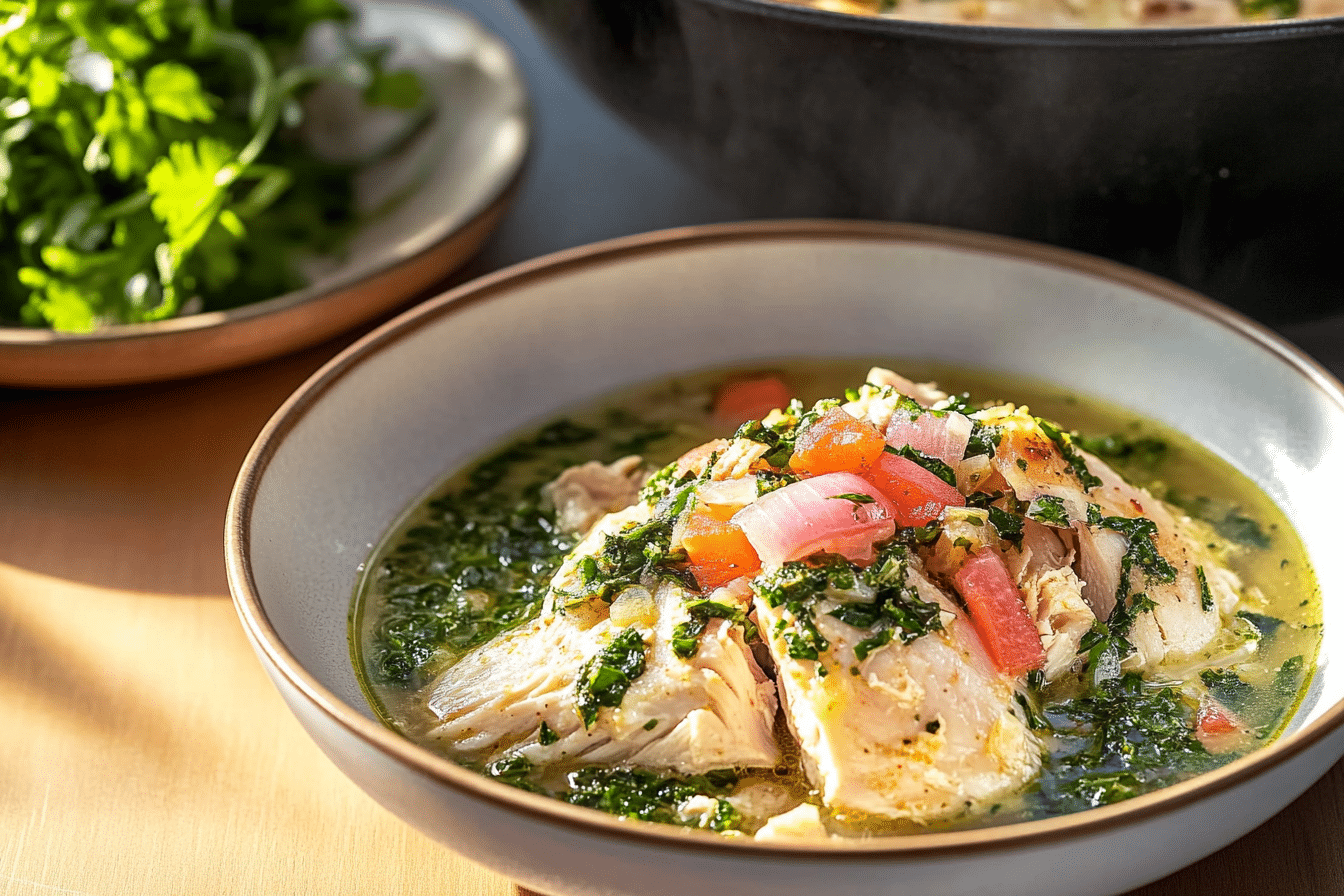 Molokhia (Egyptian Chicken and Jute Stew Recipe)