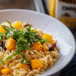 Warm Orzo Pasta Salad with Butternut Squash
