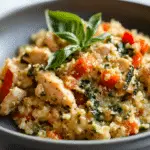 Pesto Chicken Cauliflower Rice