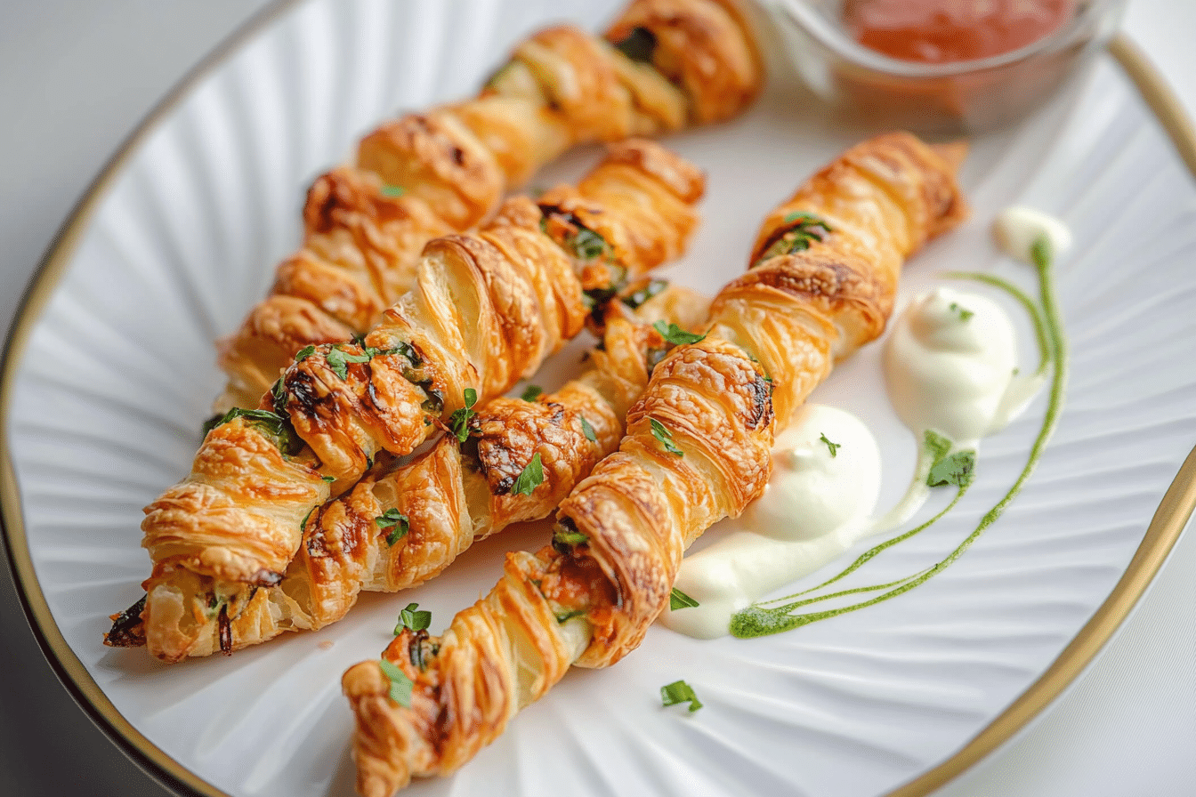 Cheesy Jalapeño Puff Pastry Twists