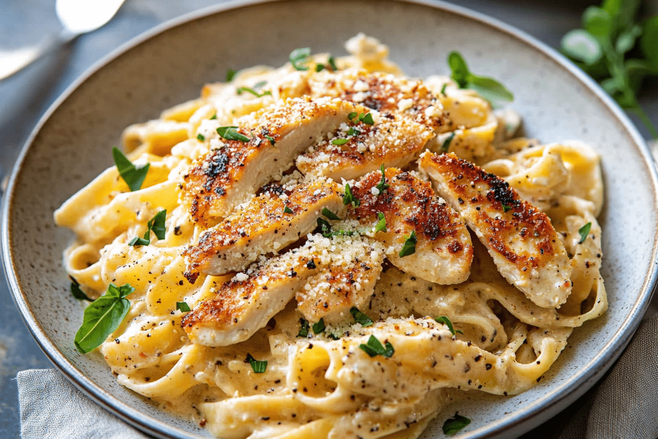 Southern Style Creamy Parmesan Chicken Pasta