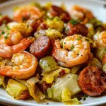 Fried Cabbage with Shrimp & Sausage