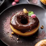 Chocolate Glazed Peanut Butter Banana Doughnuts
