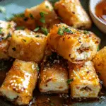 Oven-Fried Feta Rolls with Chili Honey