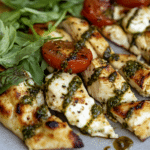 Pesto Chicken and Fresh Mozzarella Flatbread