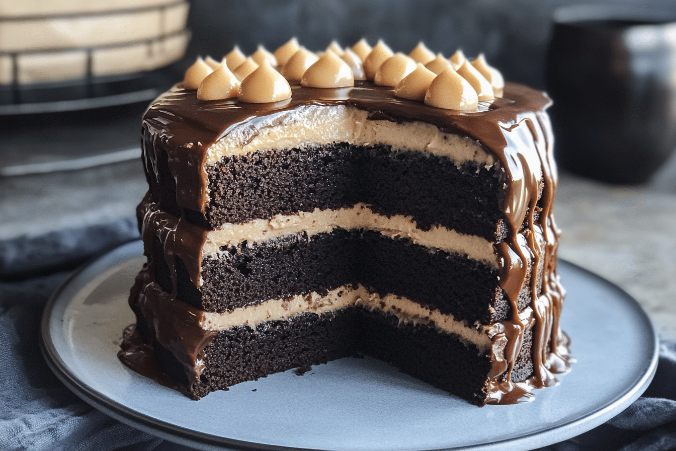 Chocolate Fudge Cake with Salted Caramel