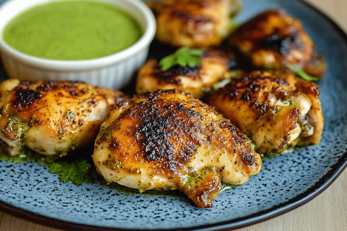 Peruvian Chicken with Green Sauce