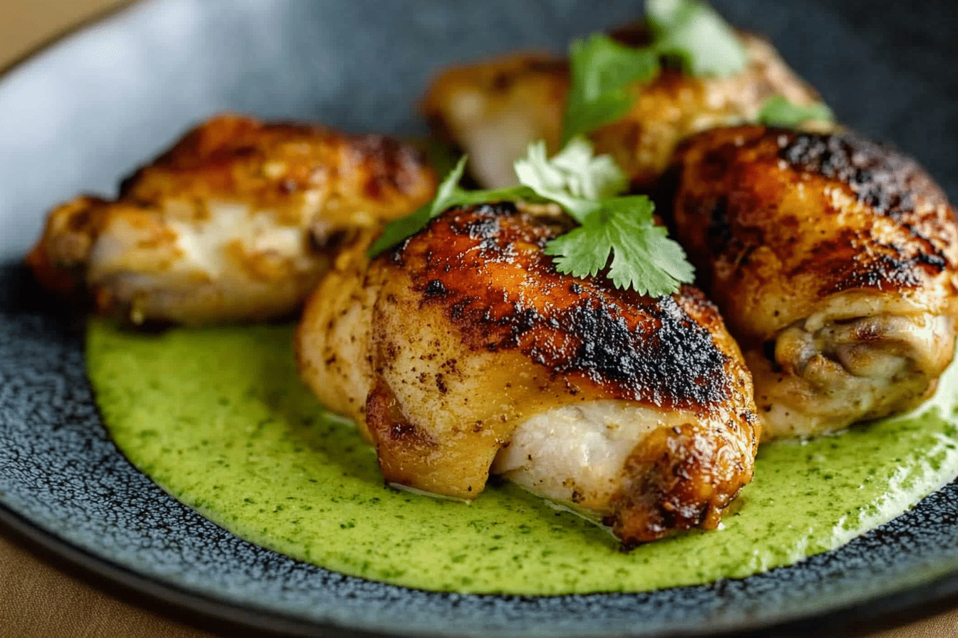 Peruvian Chicken with Green Sauce