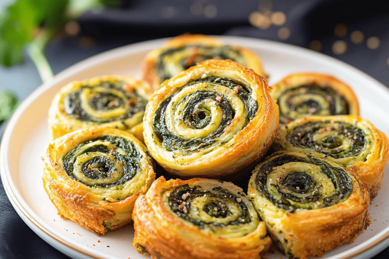 Cheesy Spinach Spirals