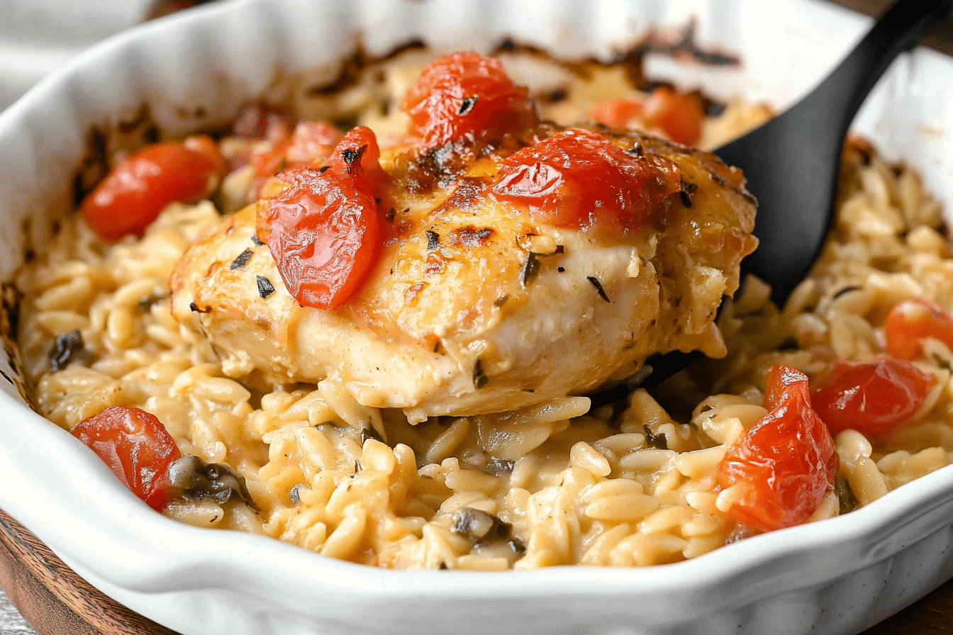 One-Pan Tuscan Chicken Orzo
