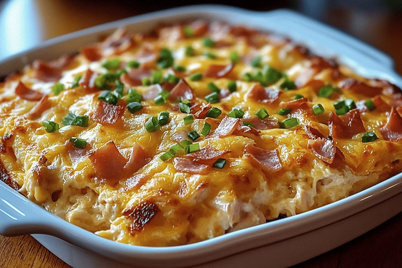 Chicken and Cheese Breakfast Casserole