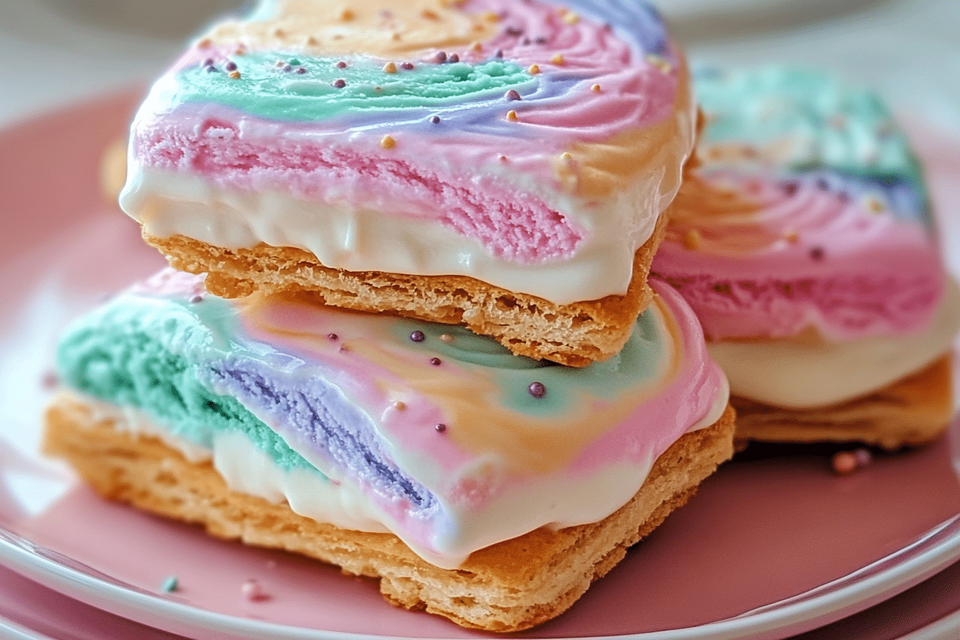 Pastel Swirl Ice Cream Sandwiches