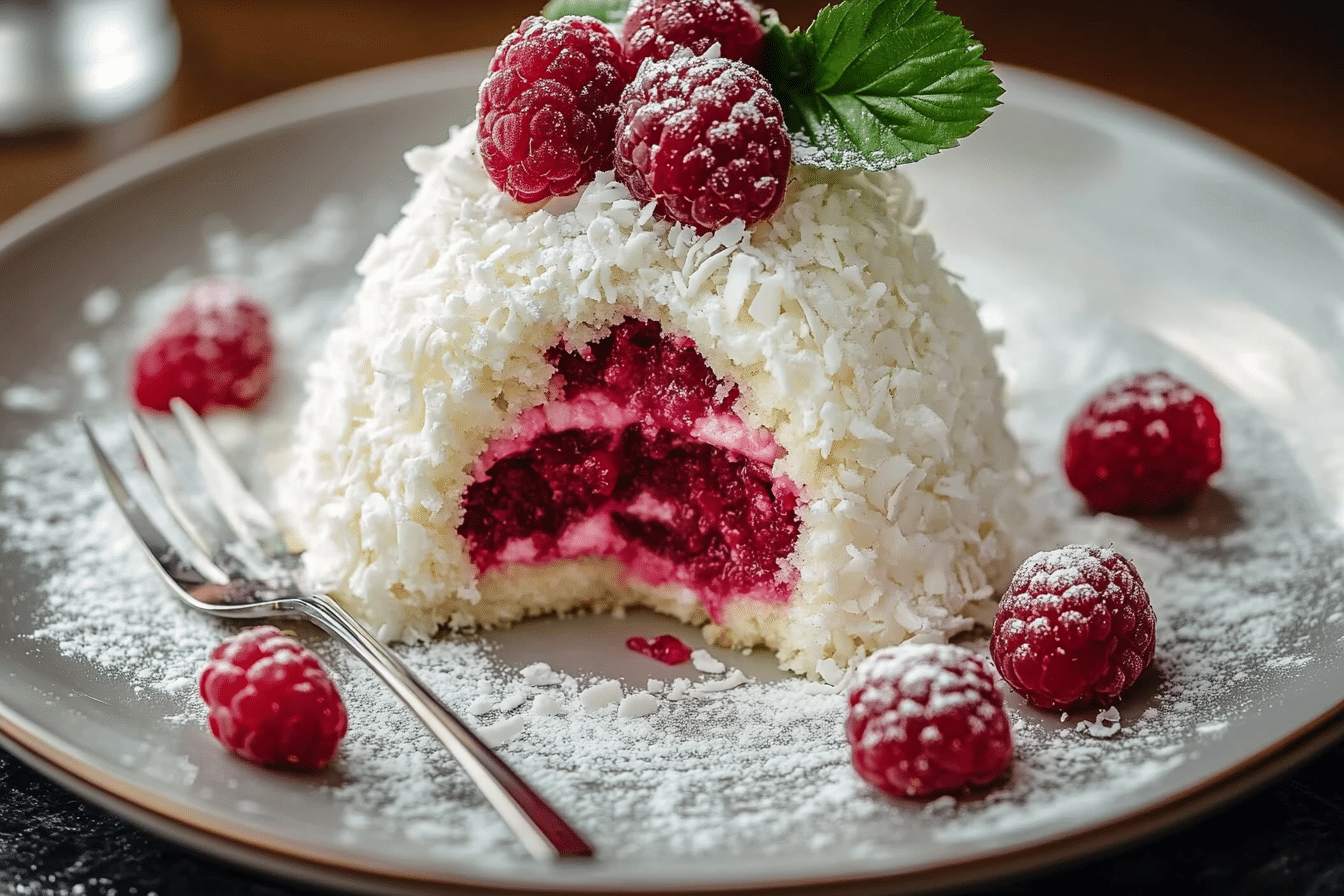 Raspberry Coconut Cake
