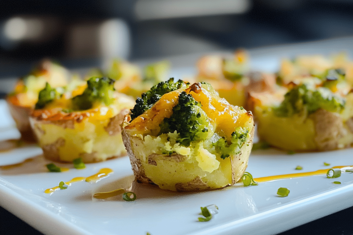 Broccoli Cheddar Smashed Potatoes