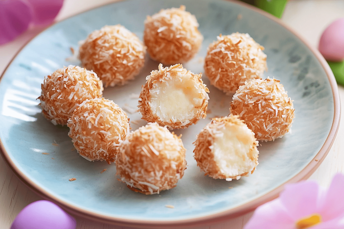 Toasted Coconut Easter Egg Bites