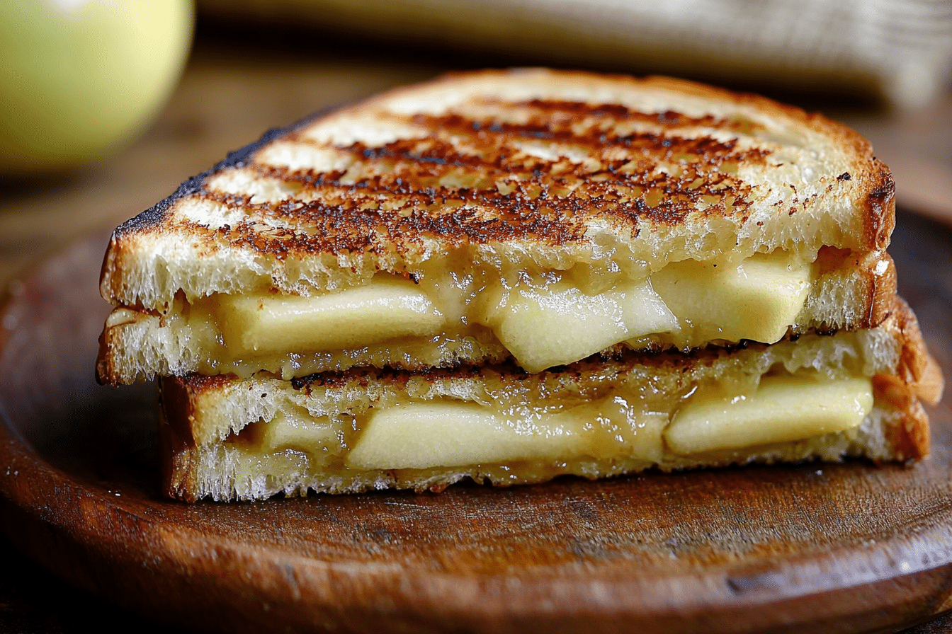 Grilled Apple Cheddar Mustard Sandwich