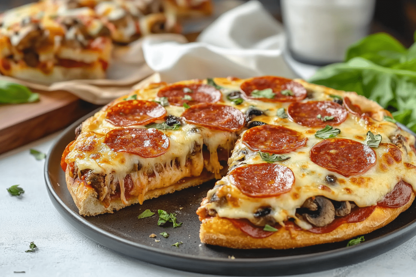 Pepperoni Mushroom Pizza Burger