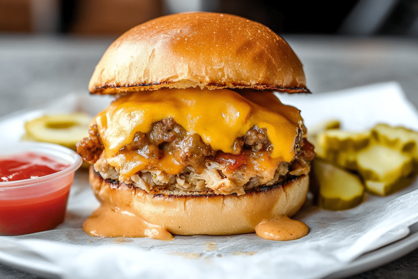 Juicy Lucy (Stuffed Turkey Cheeseburger)