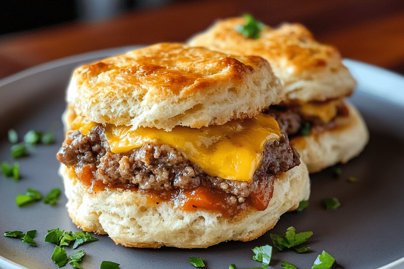 Chopped Cheeseburger Biscuits