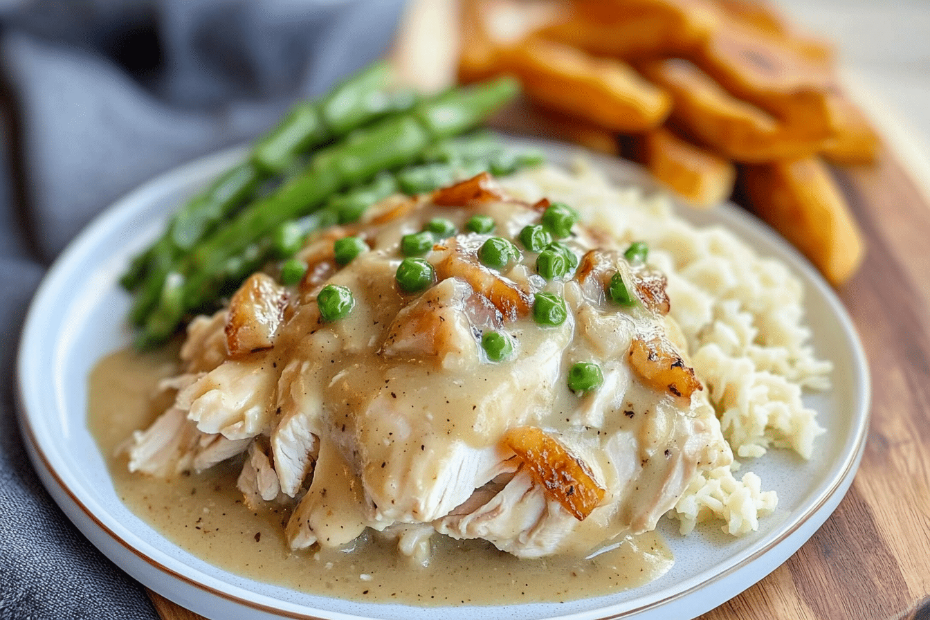 Easy Crockpot Chicken & Gravy