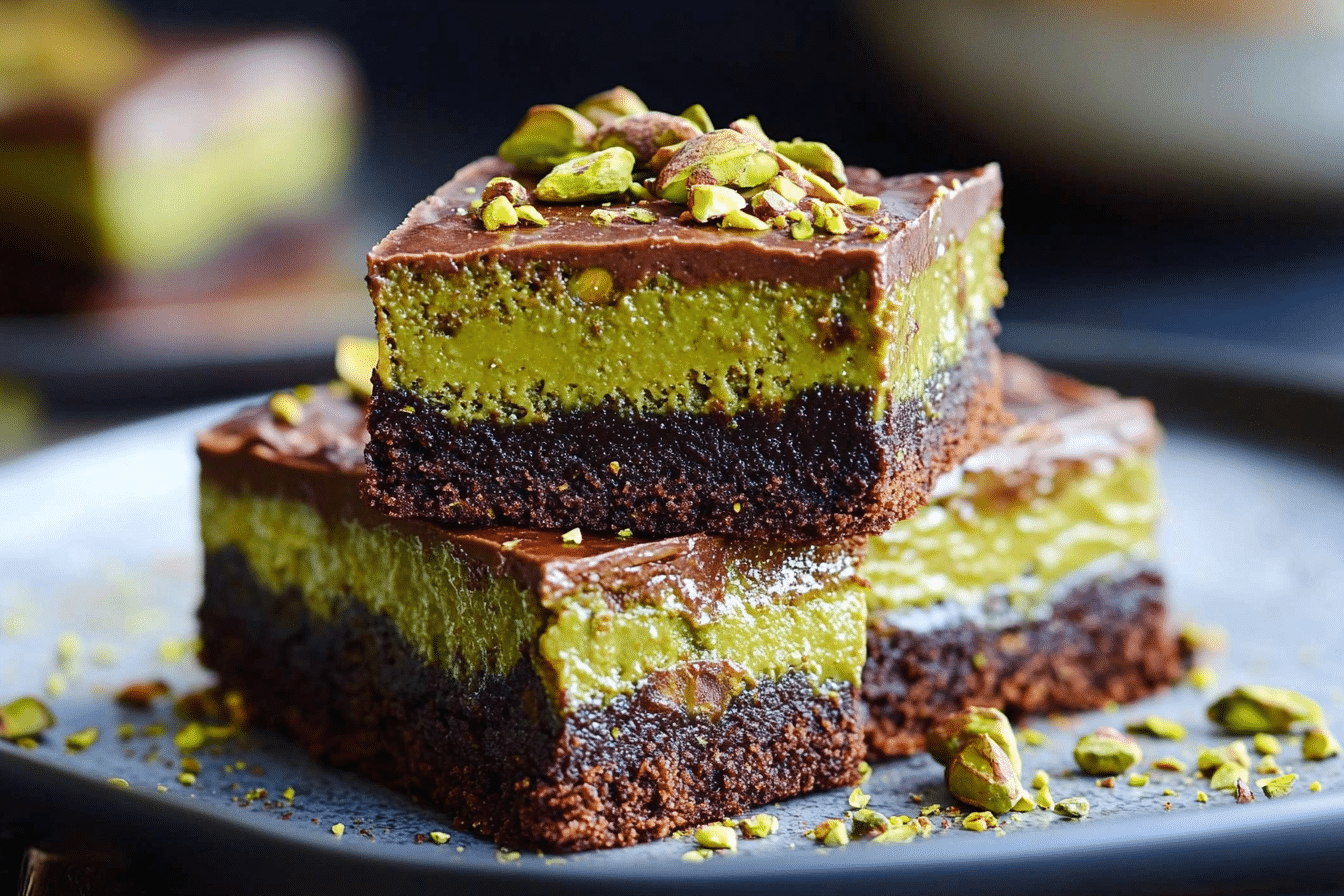 Dubai Pistachio Kunafa Brownies