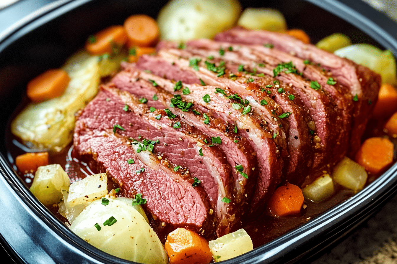 Slow Cooker Corned Beef & Cabbage