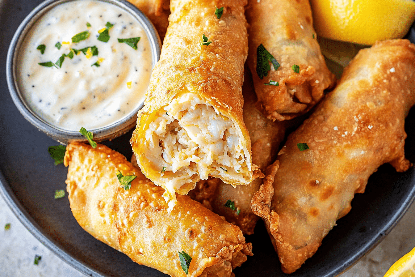 Crab Cake Egg Rolls