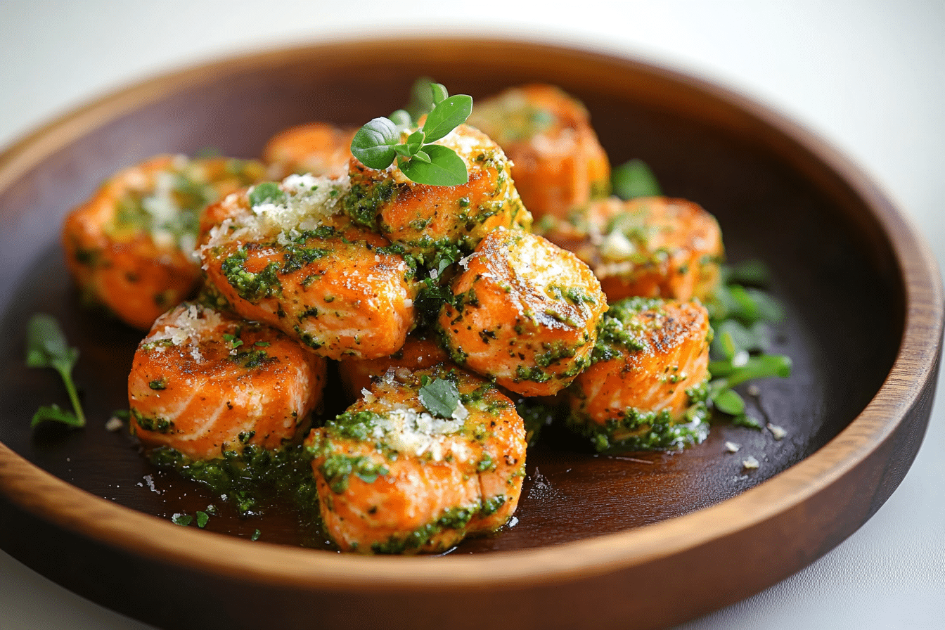 Pesto Salmon Bites