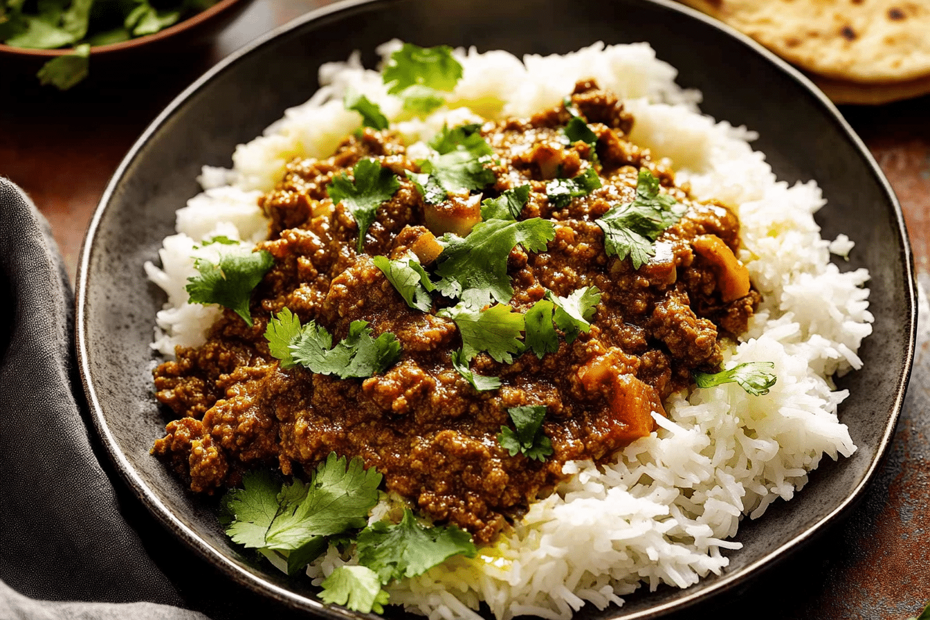 Easy Indian Qeema (Curried Beef Mince)