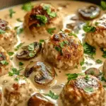 Creamy Mushroom Chicken Meatballs