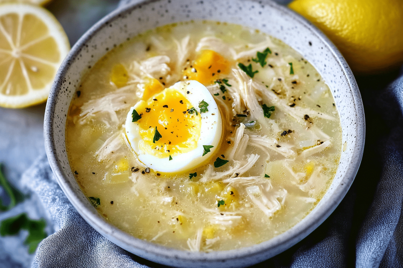 Avgolemono Soup (Greek Chicken Soup with Lemon and Egg)