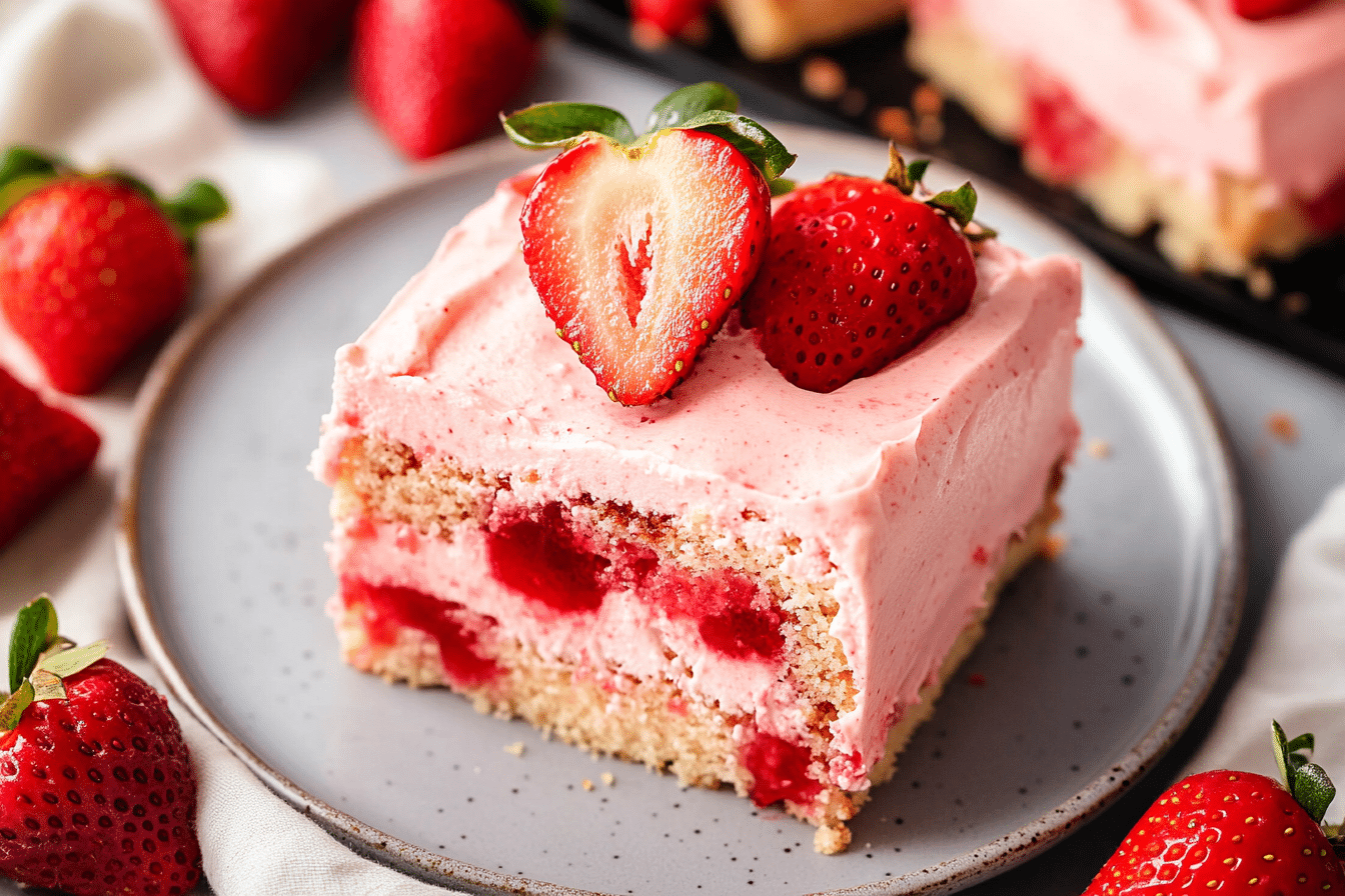 Fresh Strawberry Sheet Cake