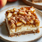 Salted Caramel Apple Cheesecake Bars