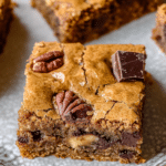 Brown Butter Bourbon Pecan Blondies
