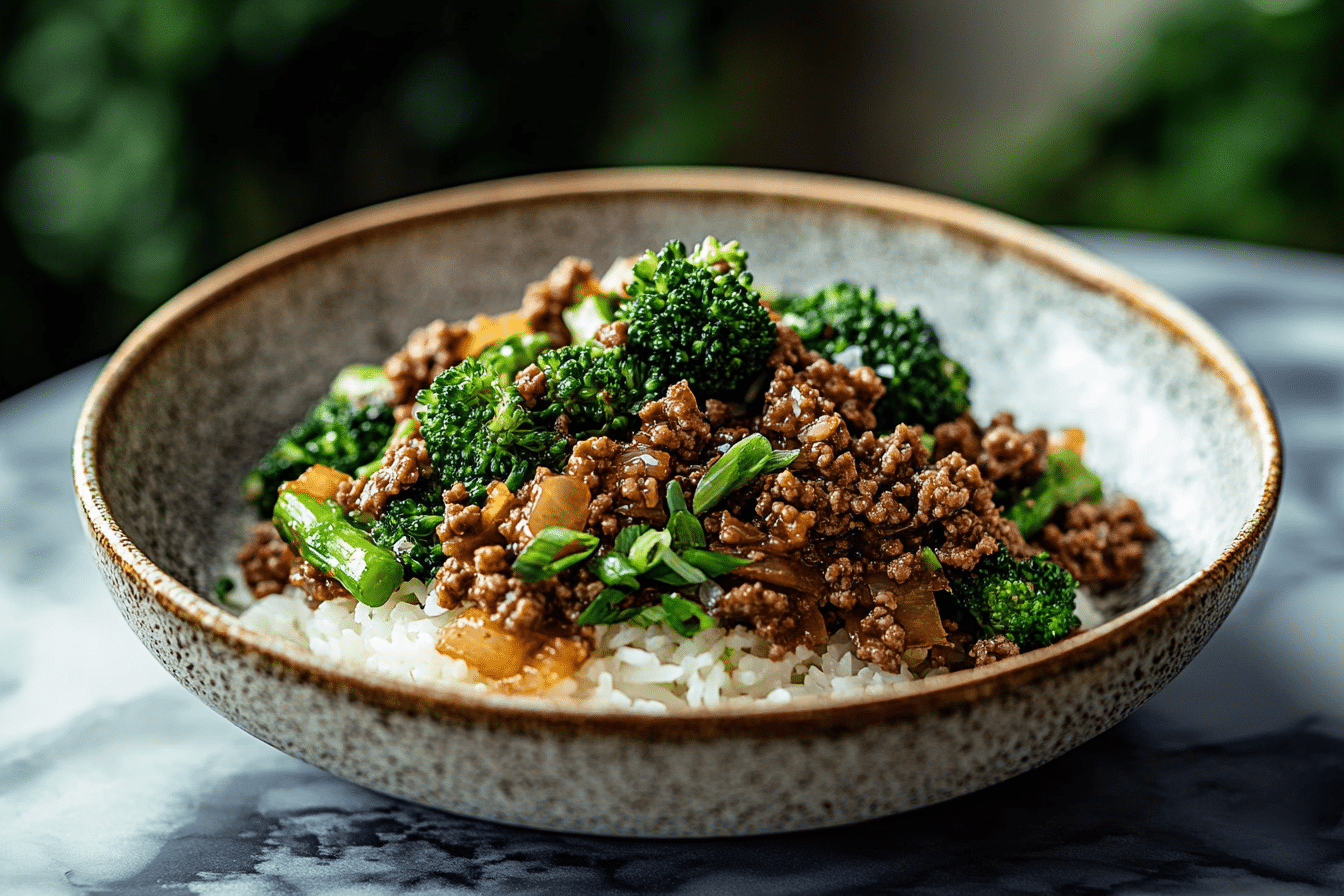 Ground Beef and Broccoli Stir Fry