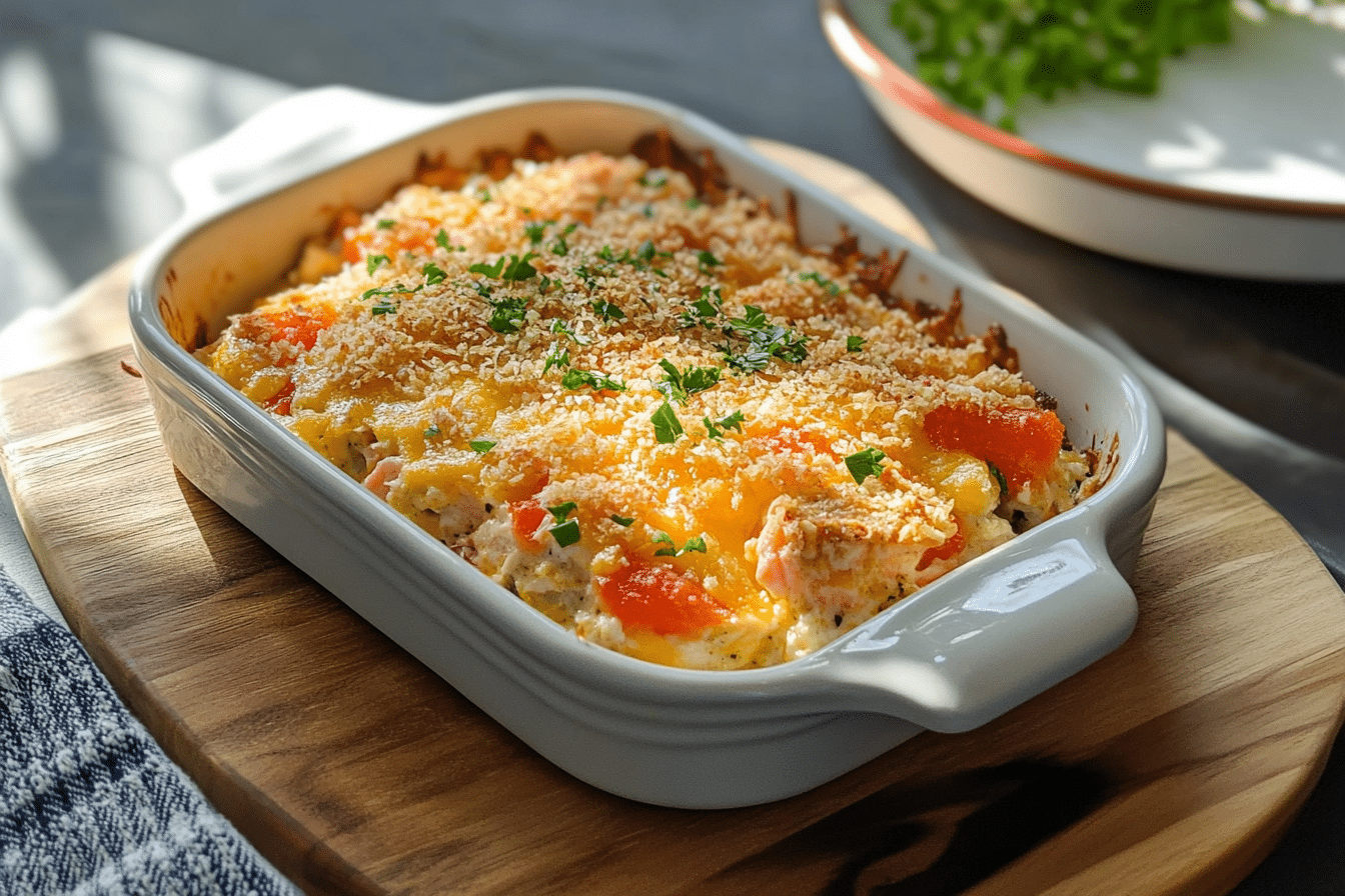 Easy Cheesy Salmon Casserole