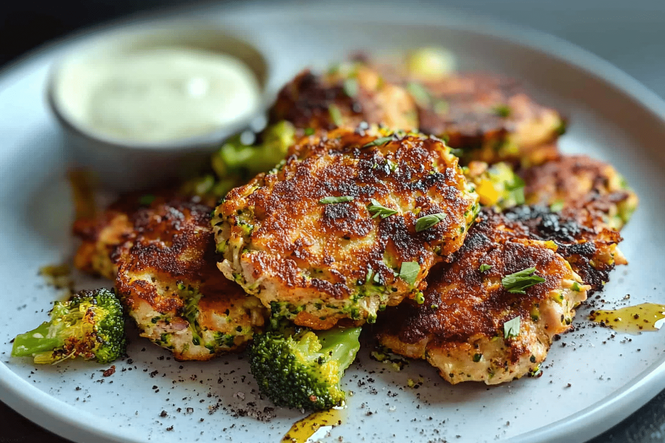 4-Ingredient Broccoli Chicken Fritters