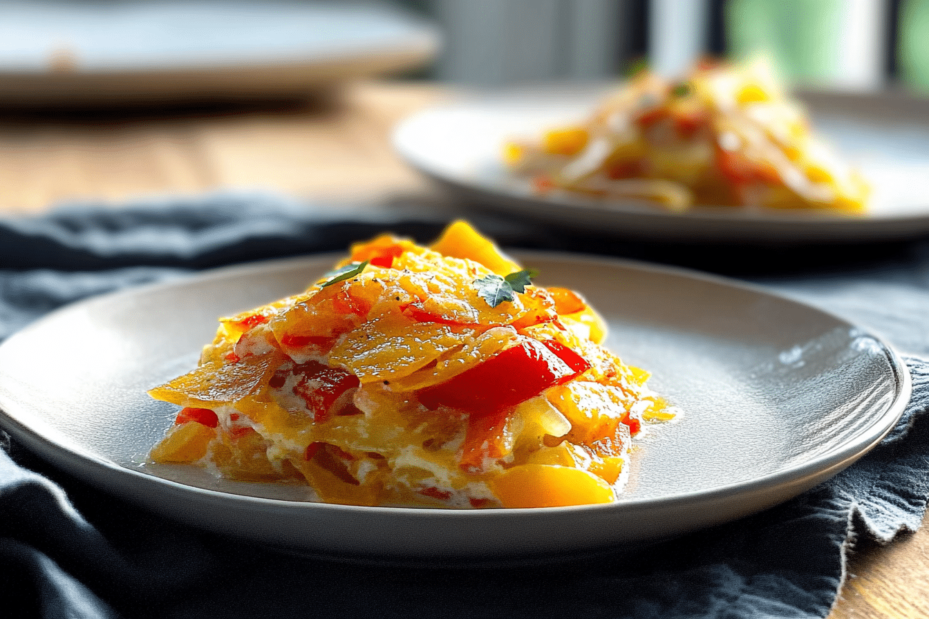 Italian Bell Pepper and Onion Scarpaccia