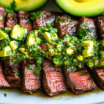 Skirt Steak with Avocado Chimichurri