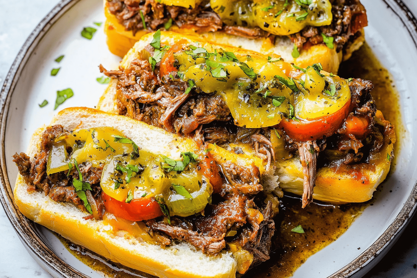 Pressure Cooker Italian Beef Sandwiches