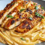 Savory Cajun Chicken over Creamy Parmesan Linguine