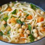 Vegan Chickpea Noodle Soup