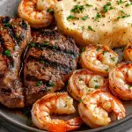 Garlic Butter Grilled Steak and Shrimp