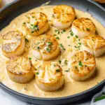 Creamy Lemon Garlic Scallops