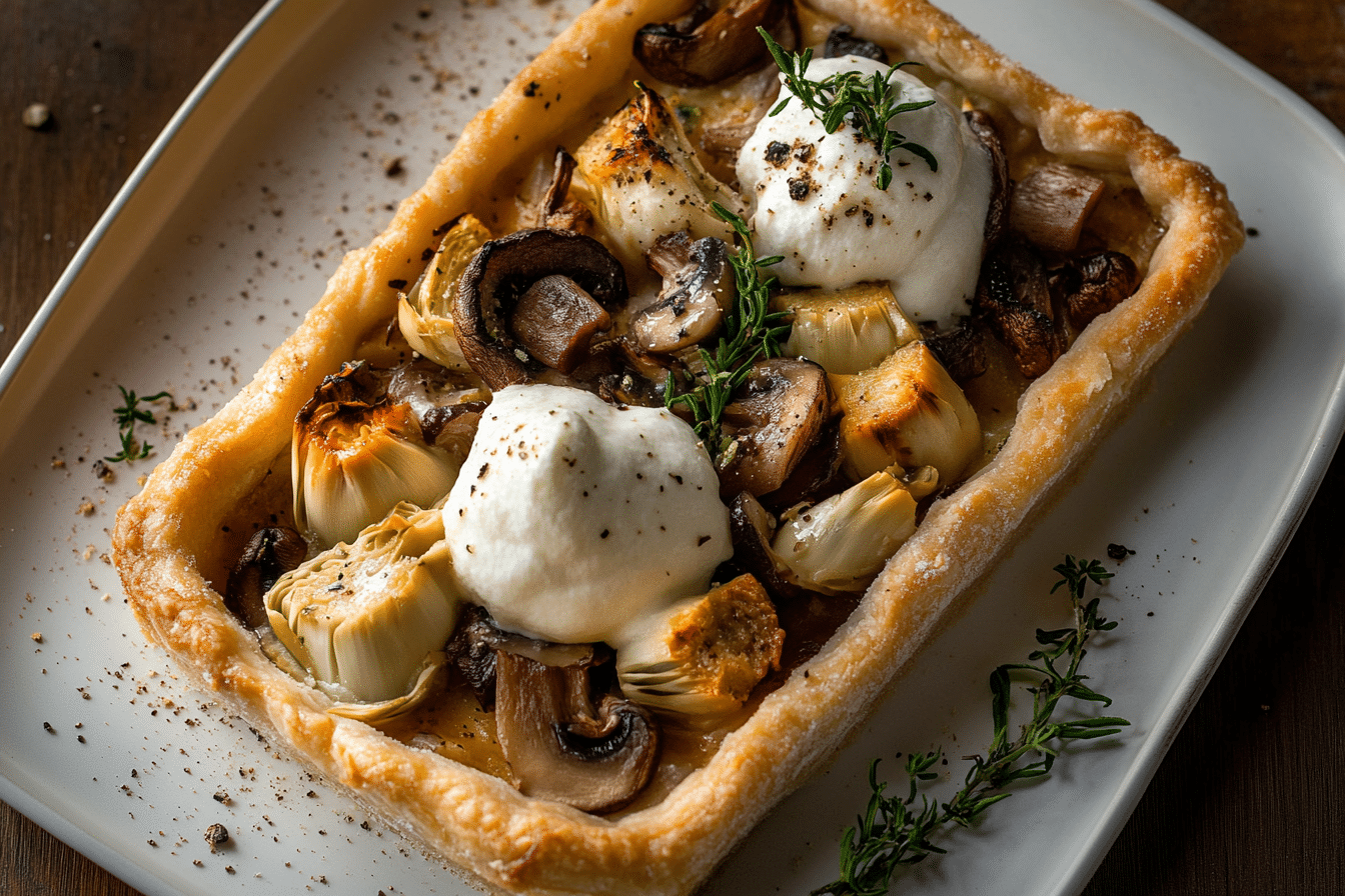 Artichoke and Mushroom Tart