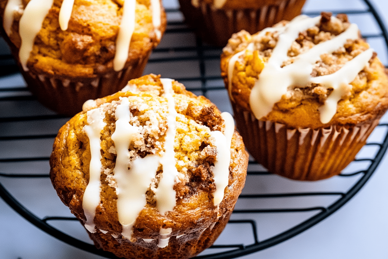 Pumpkin and White Chocolate Streusel Muffins