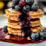 Blueberry Oatmeal Pancakes