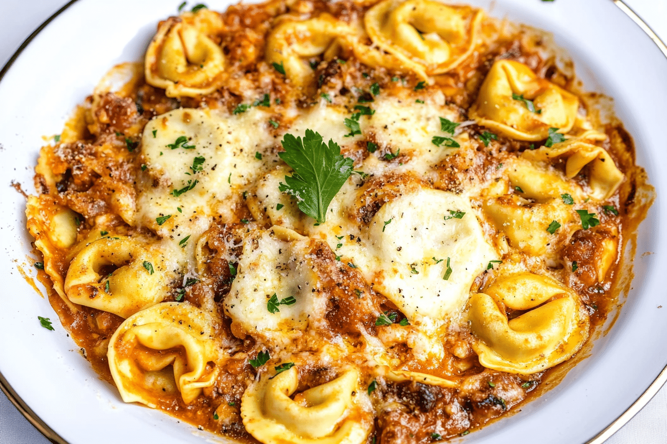 Cheesy Tortellini Bake