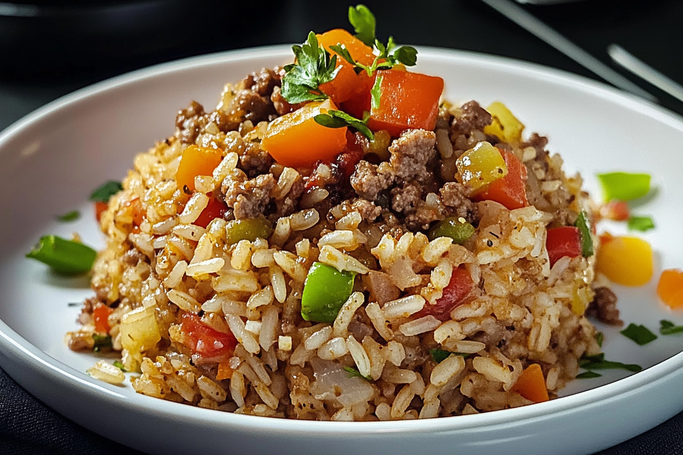 Dirty Rice with Ground Beef