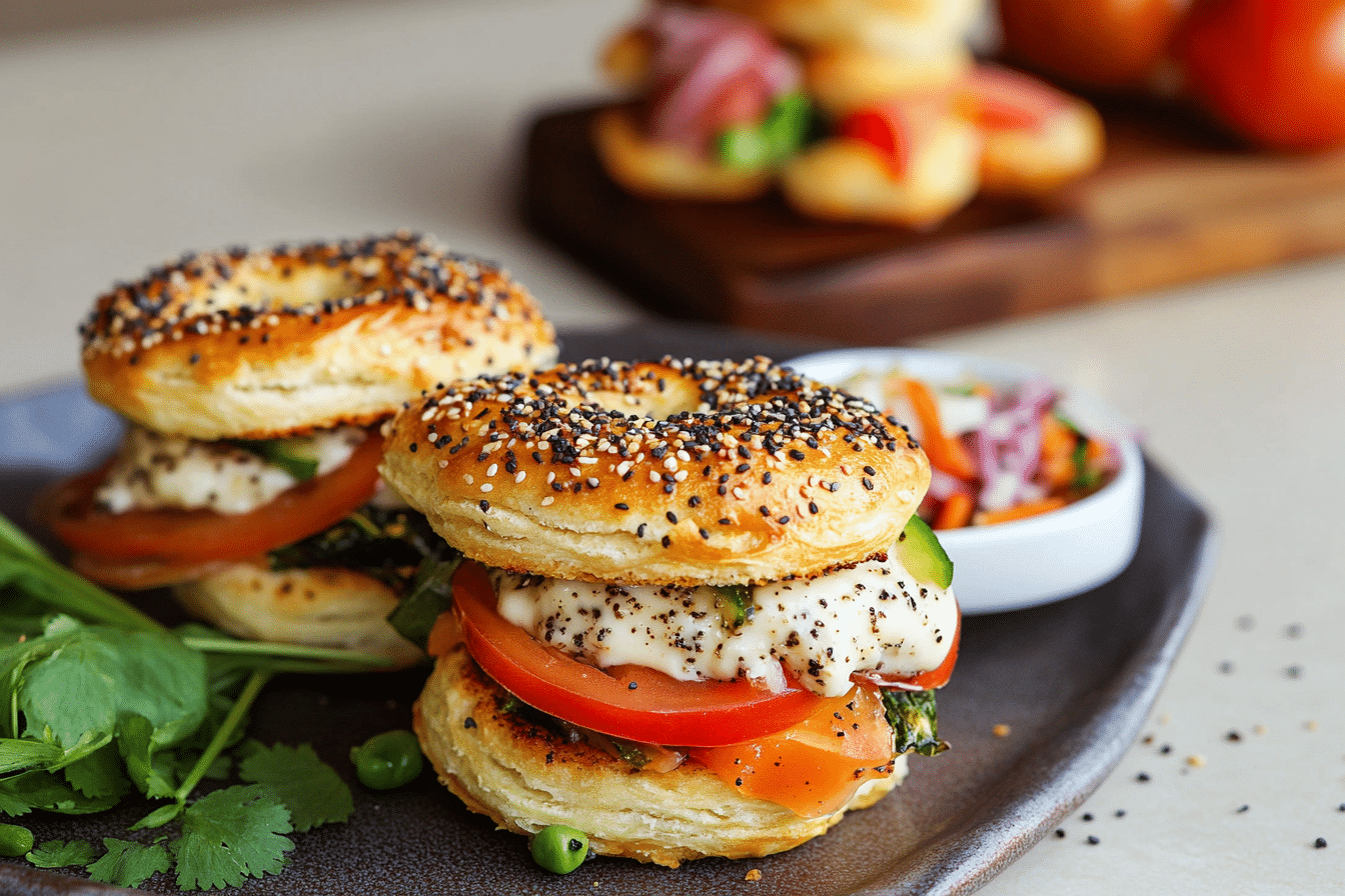 Everything Bagel Biscuit Sandwiches